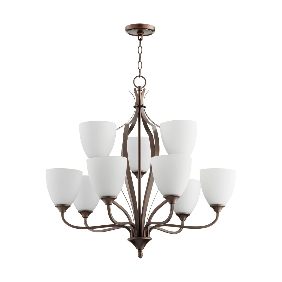 Jardin 9 Light Oiled Bronze Traditional Chandelier