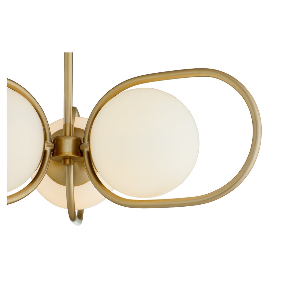 BELMONT 3 Light Chandelier- Aged Brass