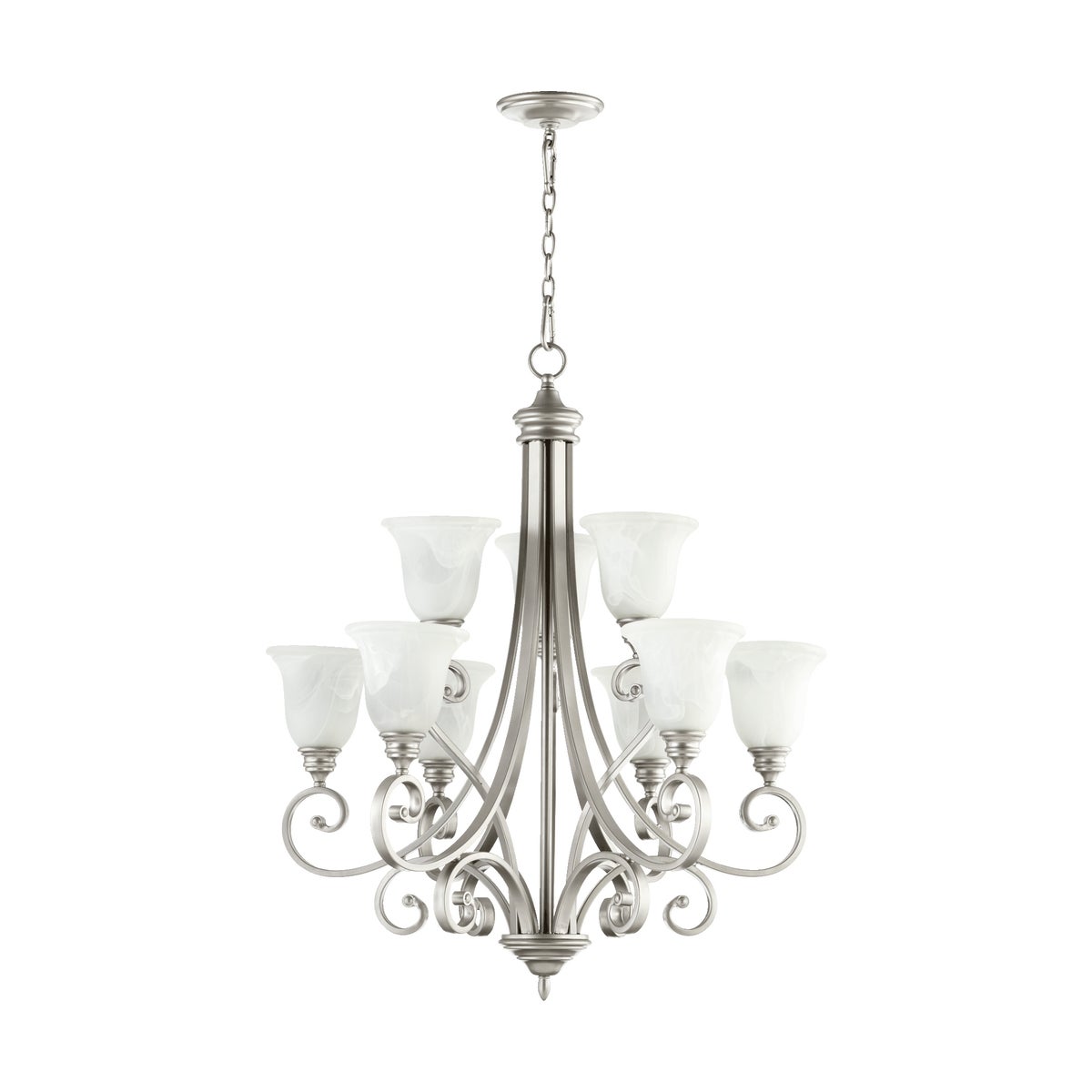 Bryant 9 Light Classic Nickel Traditional Chandelier