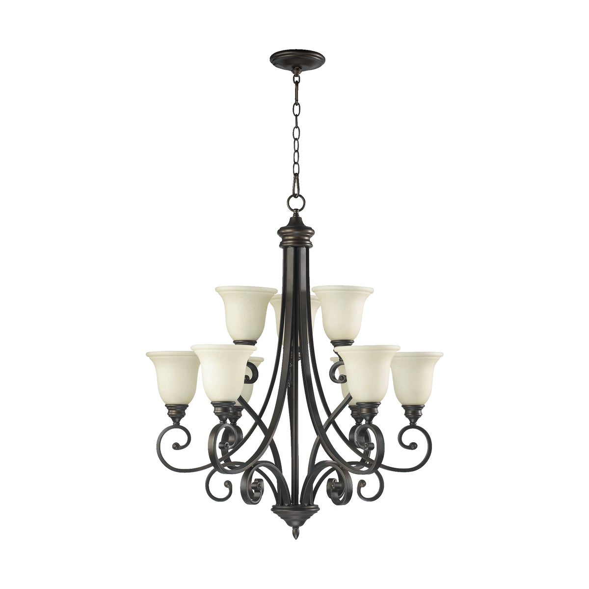 Bryant 9 Light Oiled Bronze Traditional Chandelier