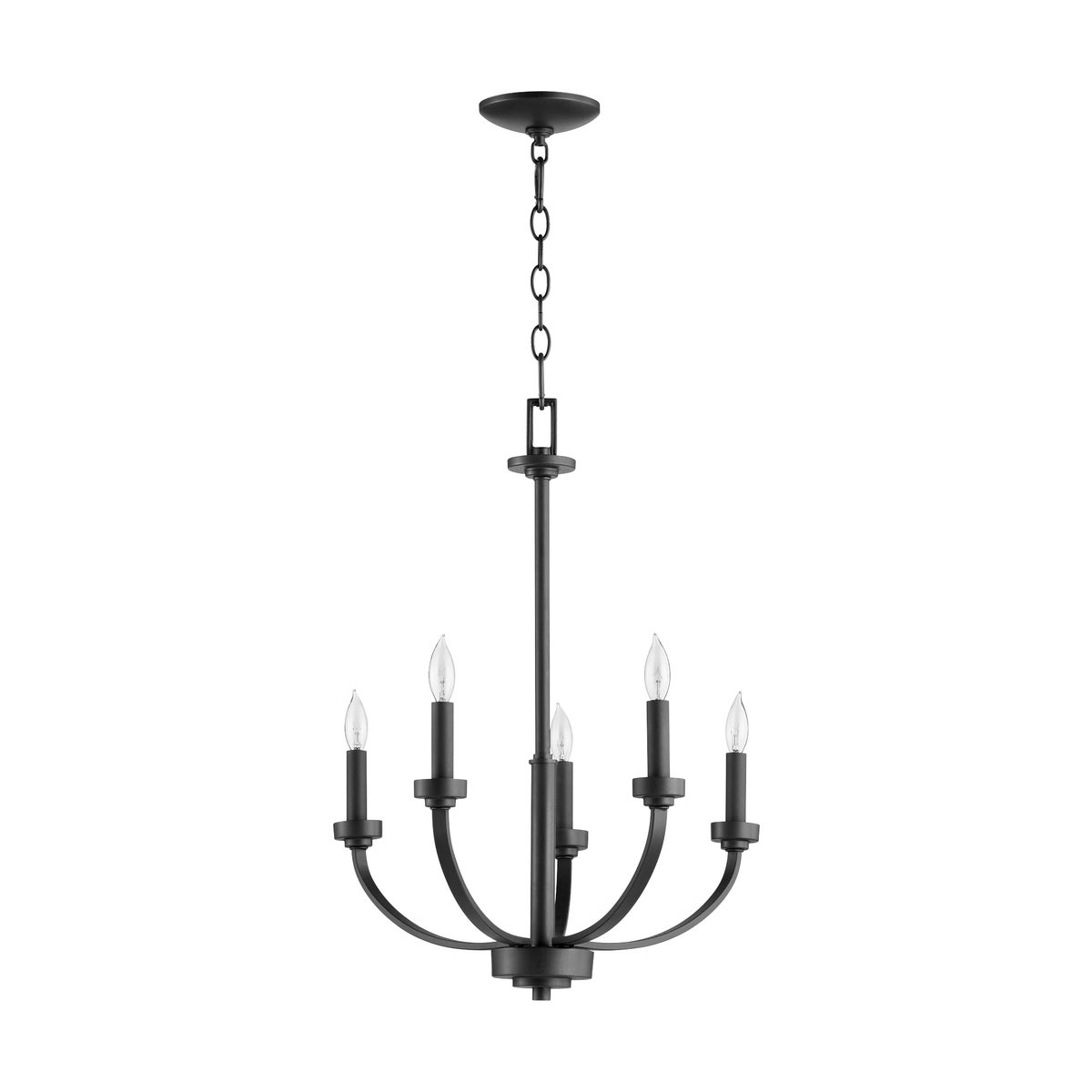 Reyes 5 Light Black Traditional Chandelier