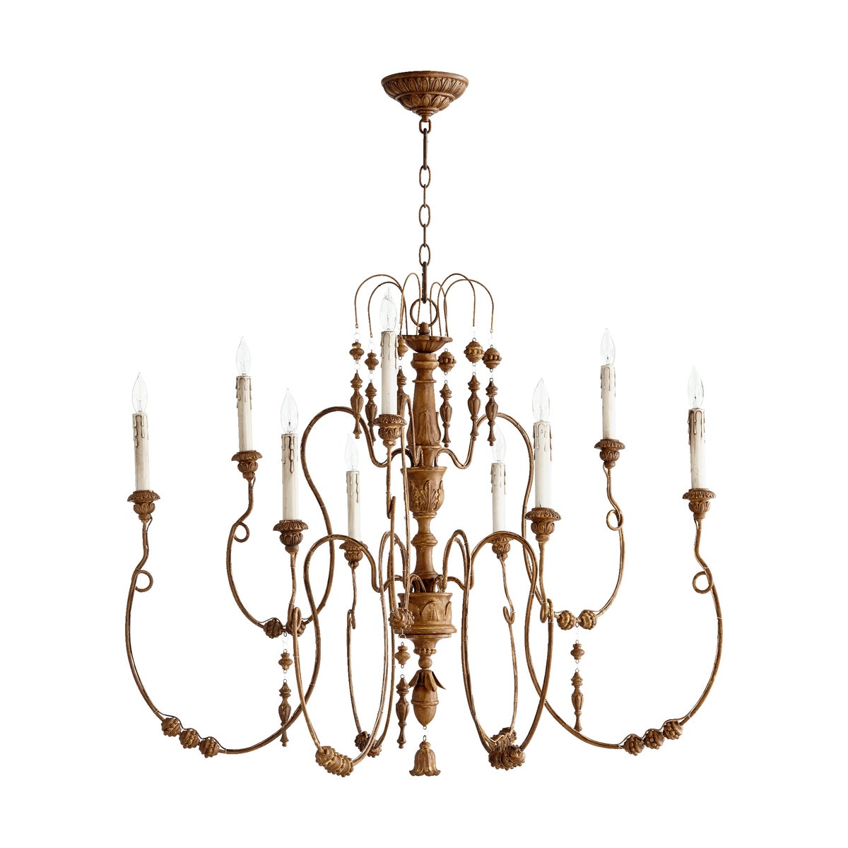 Salento 9 Light French Umber  Traditional Chandelier