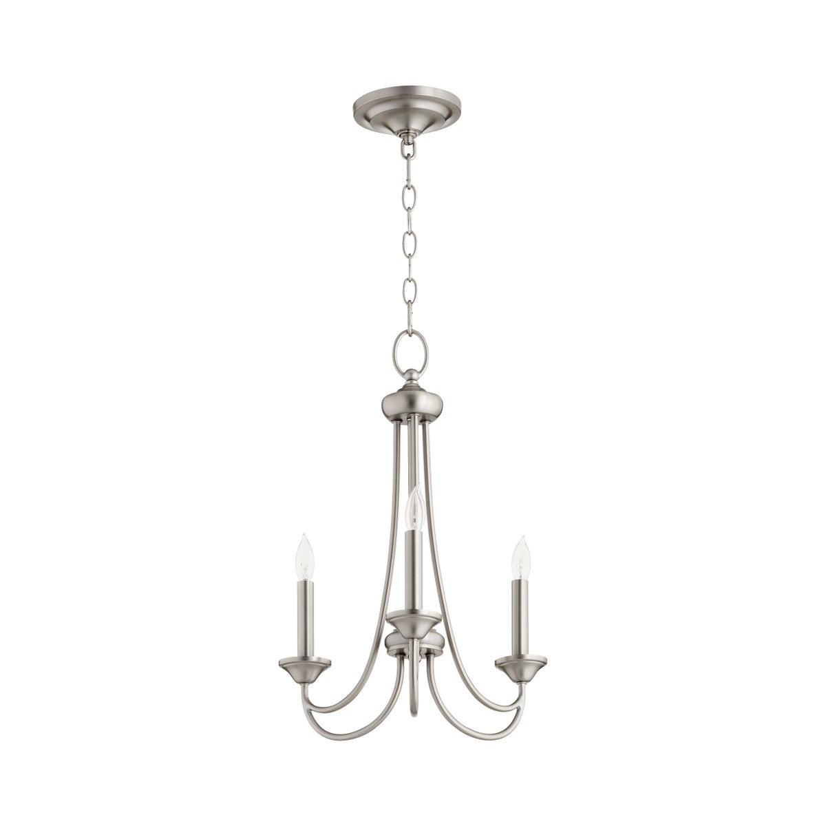 Brooks 3 Light Satin Nickel Transitional Chandelier