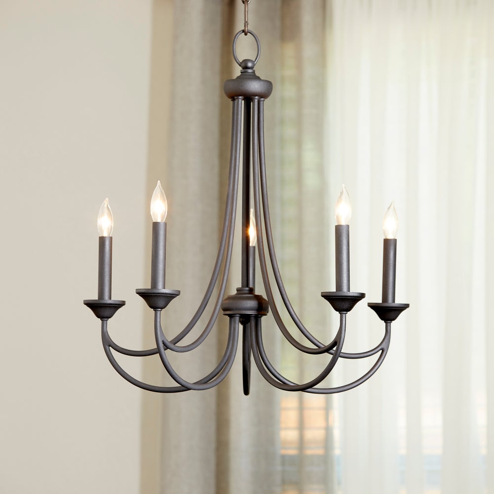 Brooks 5 Light Black Transitional Chandelier