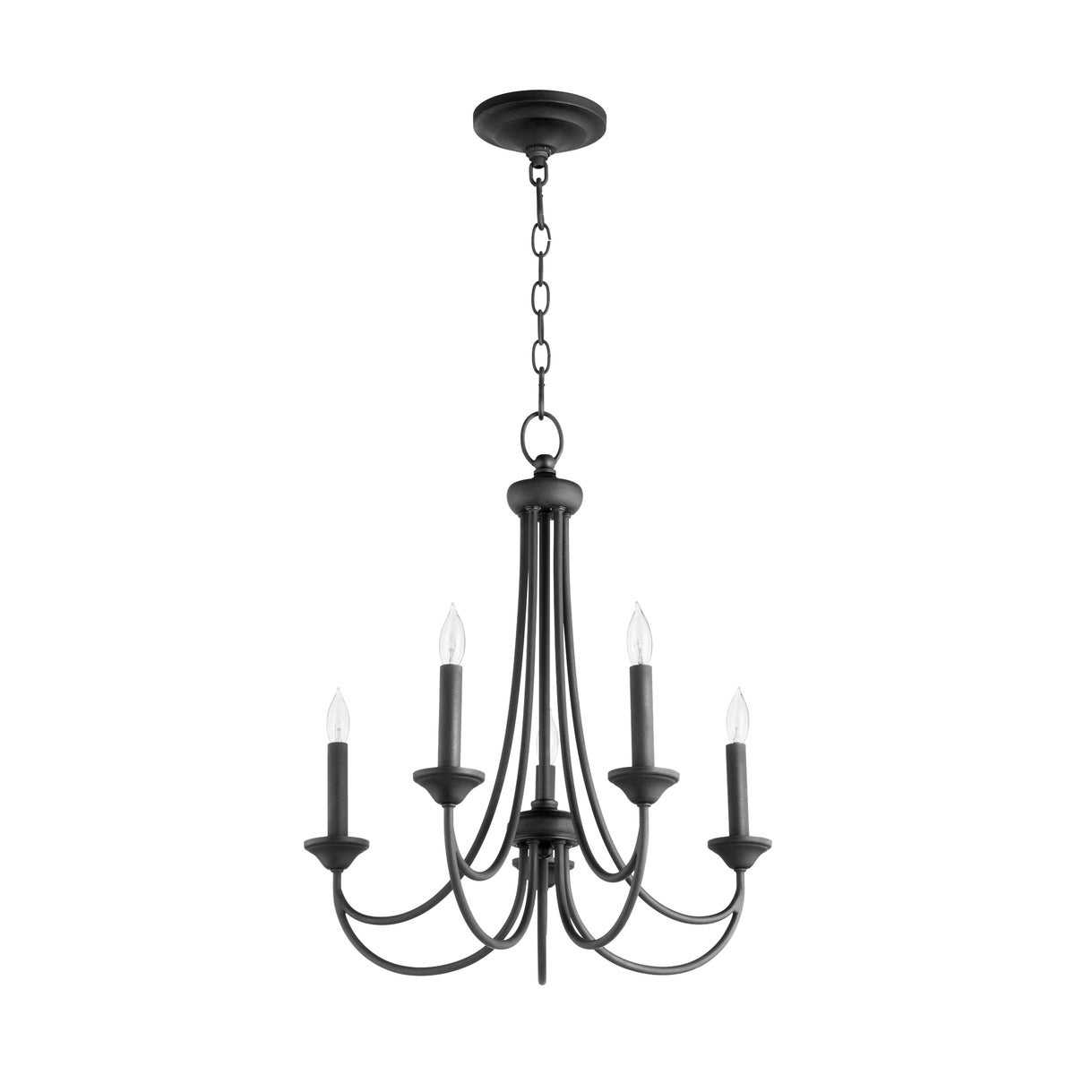 Brooks 5 Light Black Transitional Chandelier