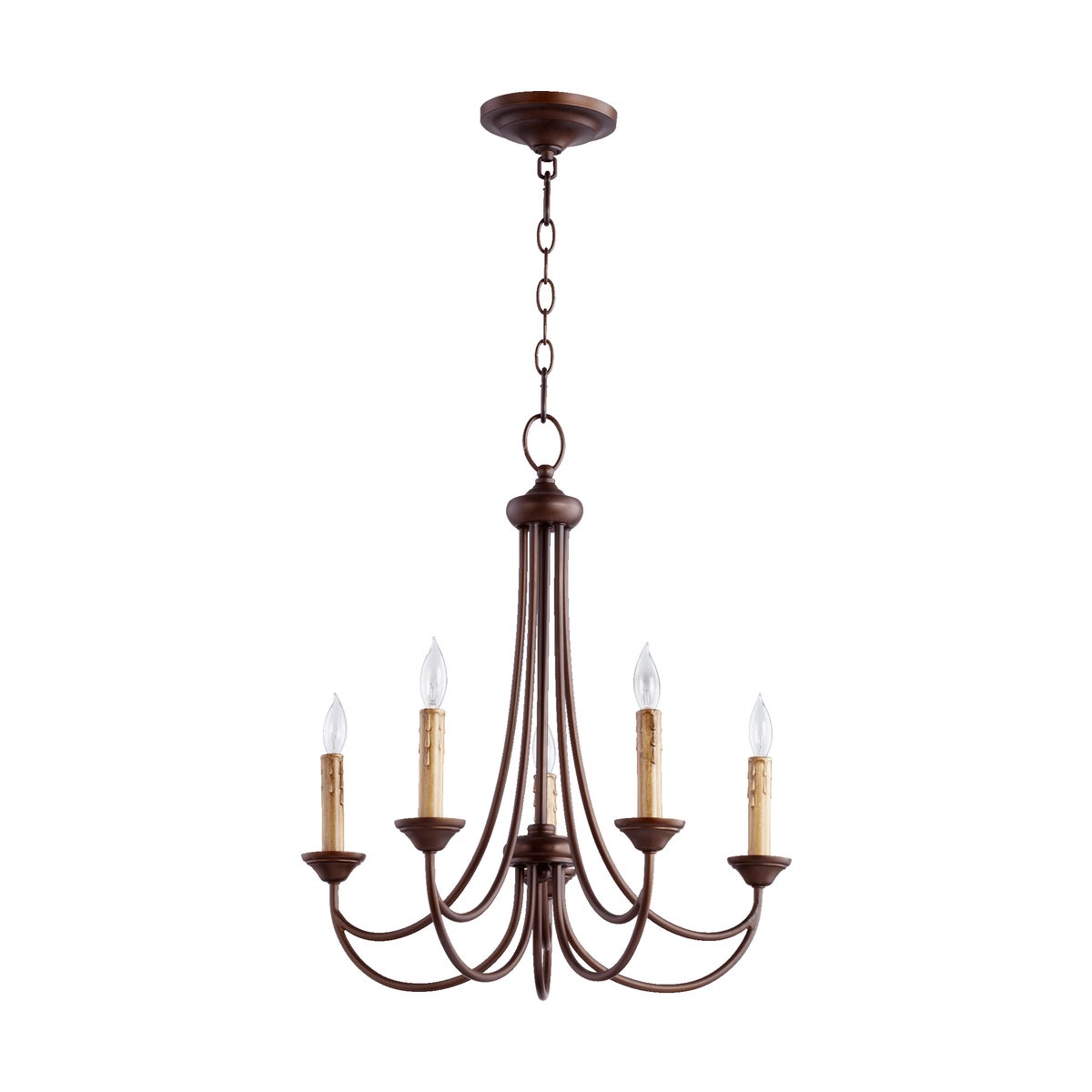 Brooks 5 Light Oiled Bronze Transitional Chandelier