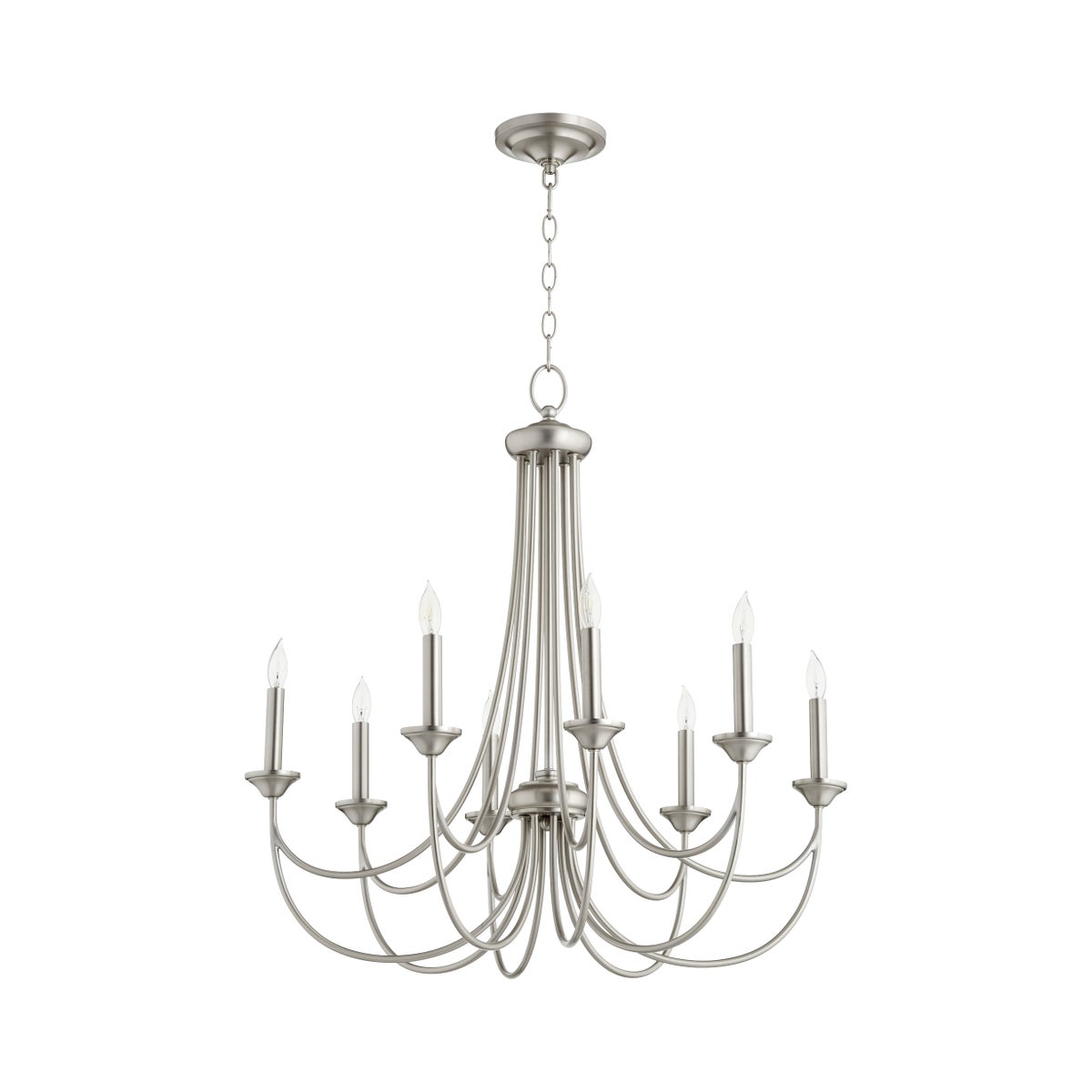 Brooks 8 Light Satin Nickel Transitional Chandelier