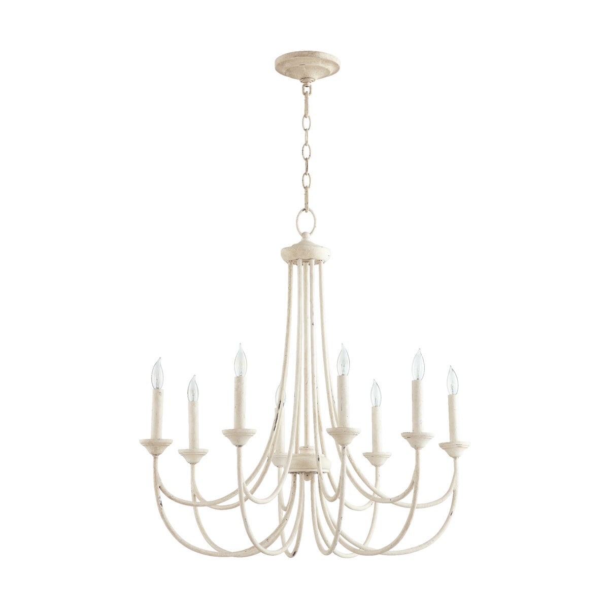Brooks 8 Light Persian White Transitional Chandelier
