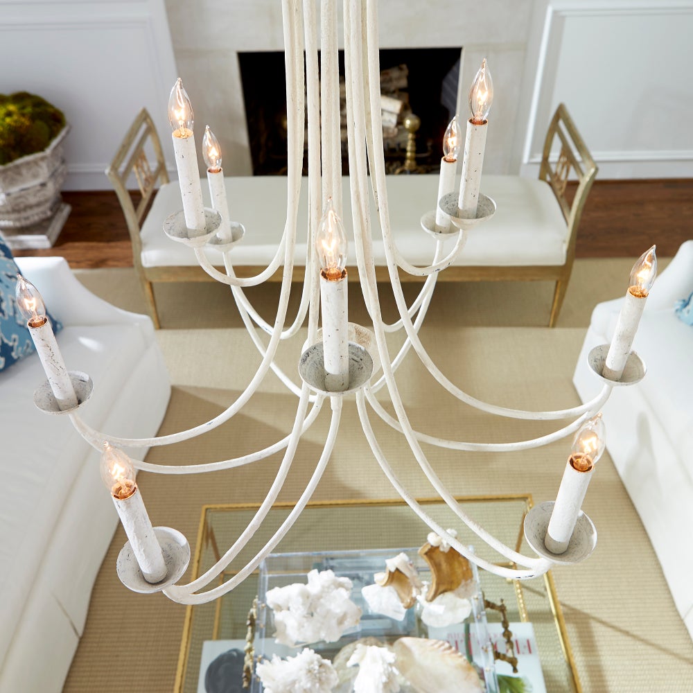 Brooks 9 Light Persian White Transitional Chandelier