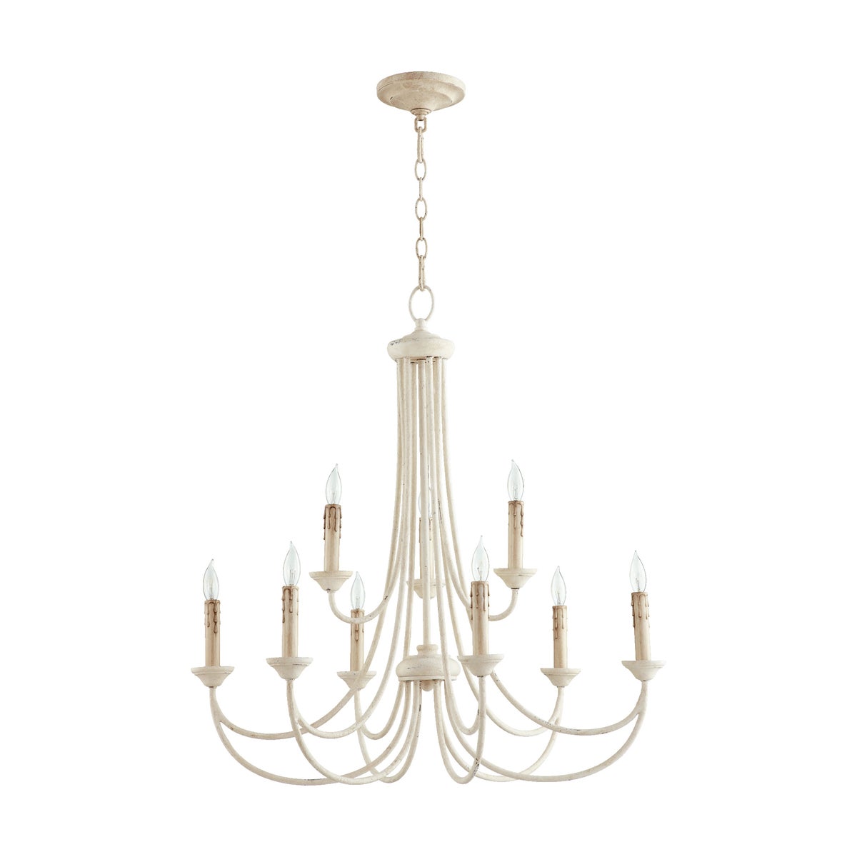 Brooks 9 Light Persian White Transitional Chandelier
