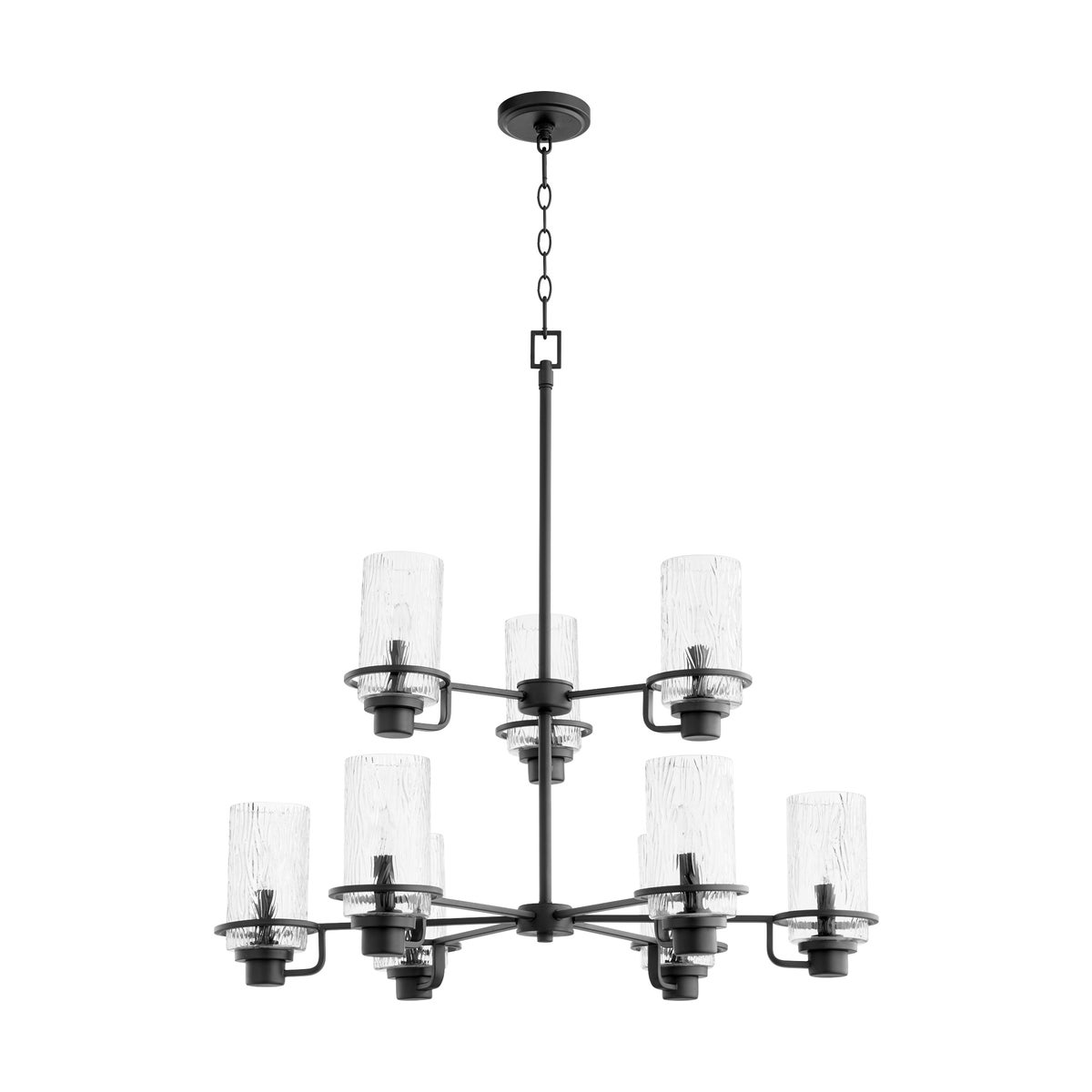 LAZO 9 Light chandelier- Black