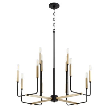 Lacy 12 Light  Black Soft Contemporary Chandelier