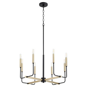 Lacy 8 Light Black Soft Contemporary Chandelier