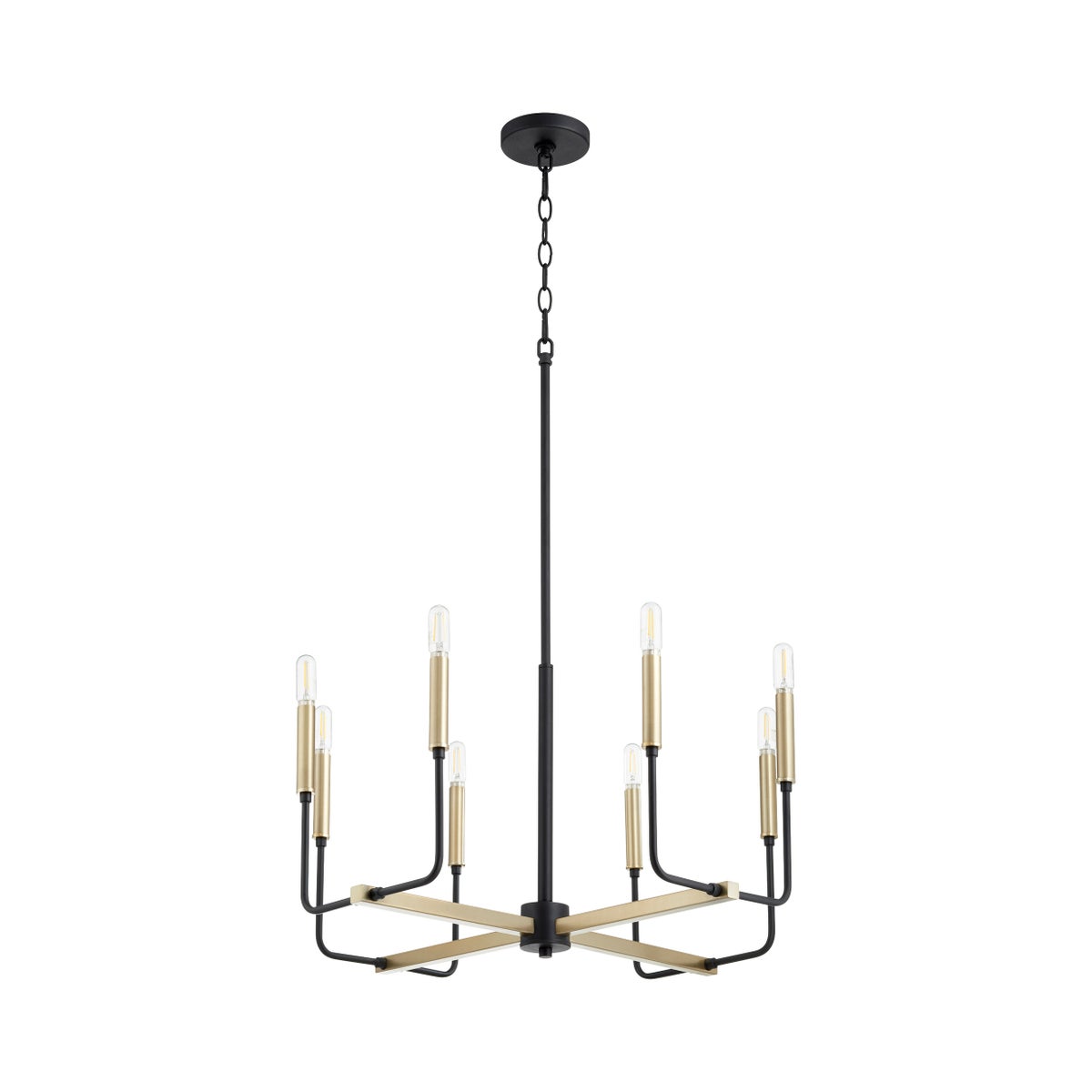 Lacy 8 Light Black Soft Contemporary Chandelier