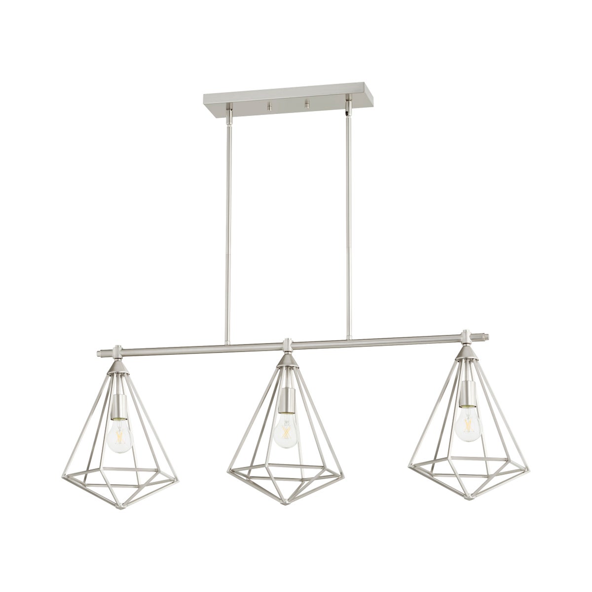 Bennett 3 Light Transitional Satin Nickel Linear Pendant