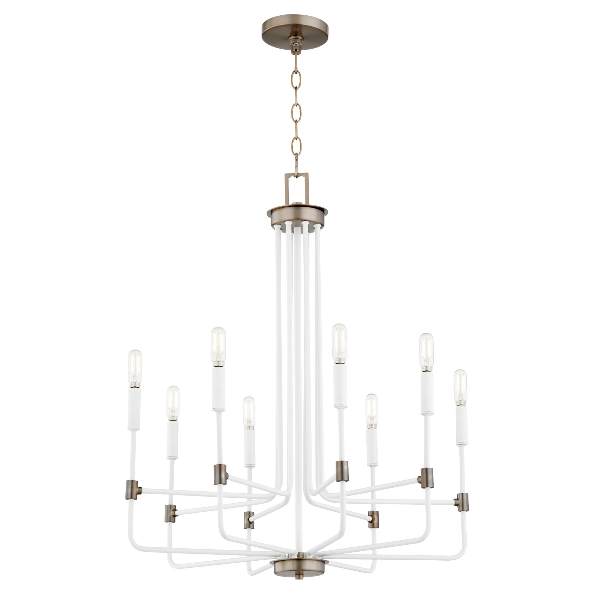 white contemporary chandelier