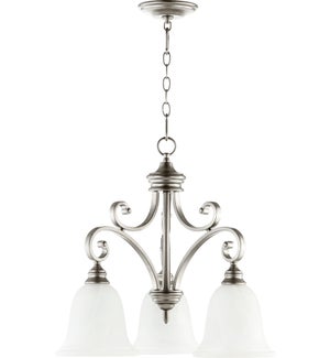 Bryant 3 Light Traditional Classic Nickel Chandelier