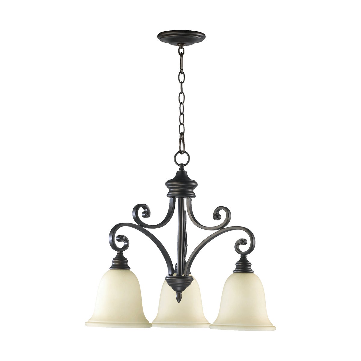 Bryant 3 Light Traditional Oiled Bronze Chandelier