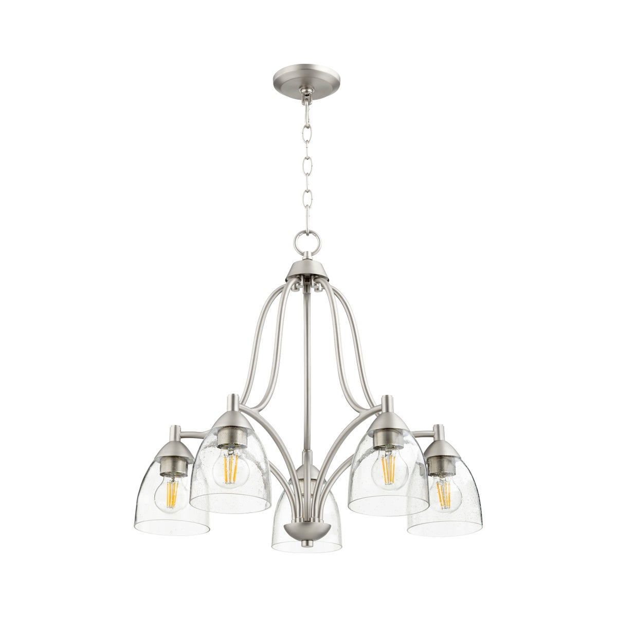 Barkley 5 Light Transitional Satin Nickel Chandelier