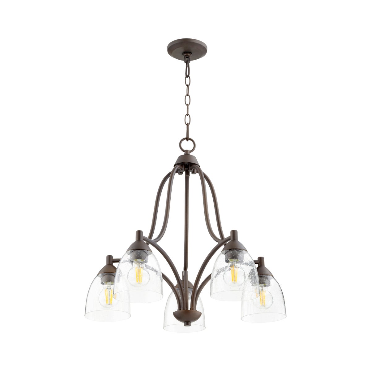 Barkley 5 Light Transitional Oiled Bronze Chandelier