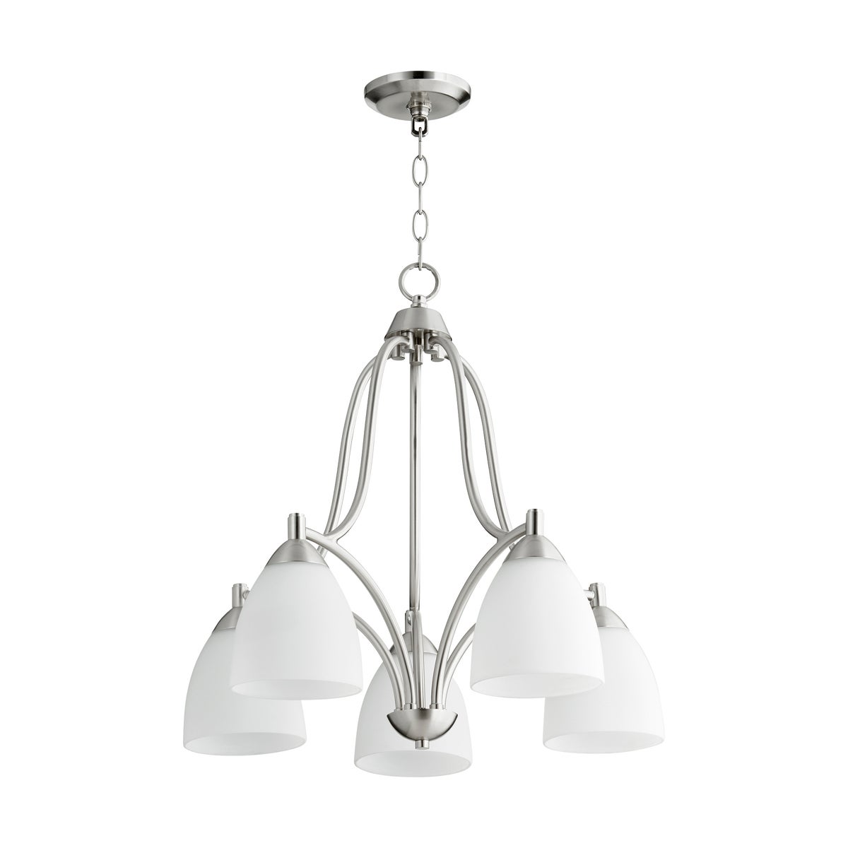 Barkley 5 Light Transitional Satin Nickel Chandelier