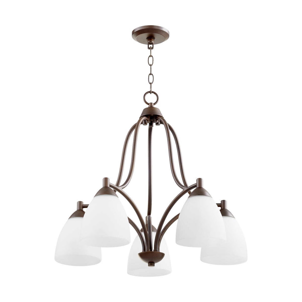 Barkley 5 Light Transitional Oiled Bronze Chandelier