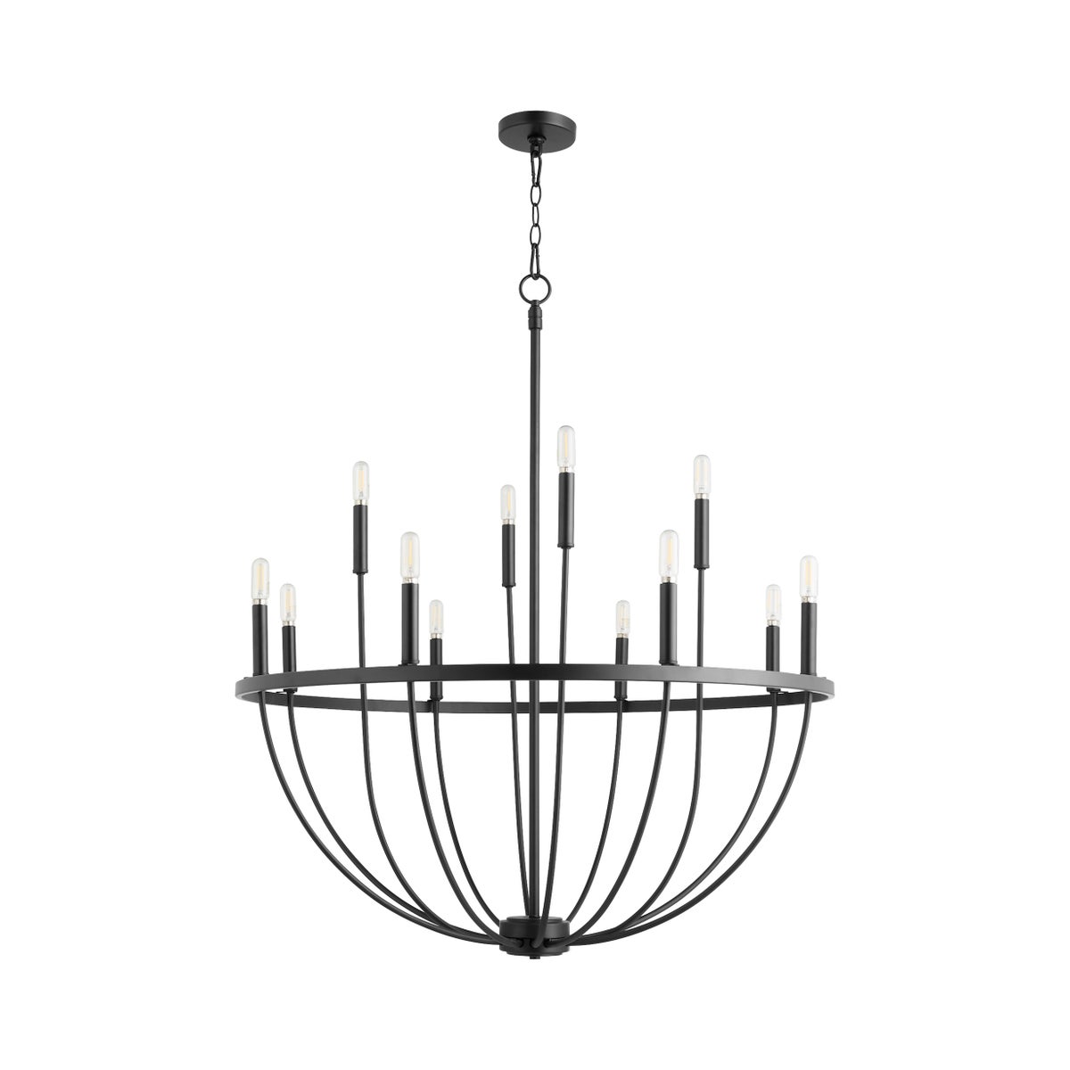 Tribute 12-Light Chandelier - Matte Black