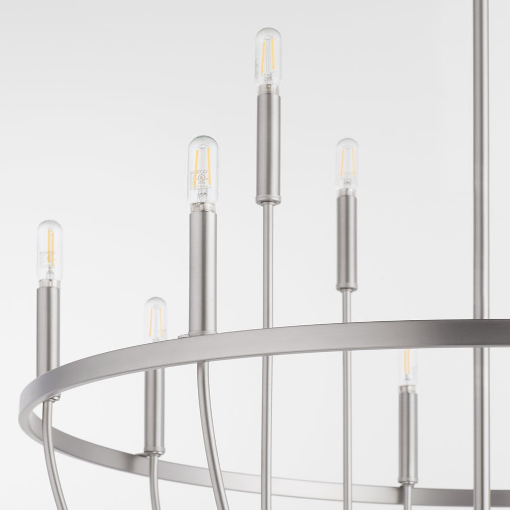 Tribute 12-Light Chandelier - Satin Nickel