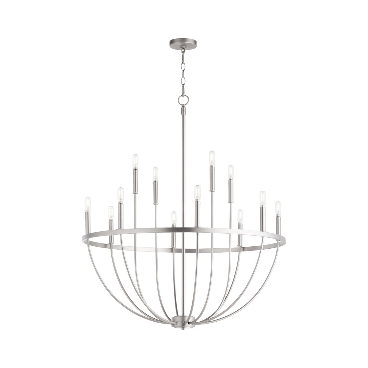 Tribute 12-Light Chandelier - Satin Nickel