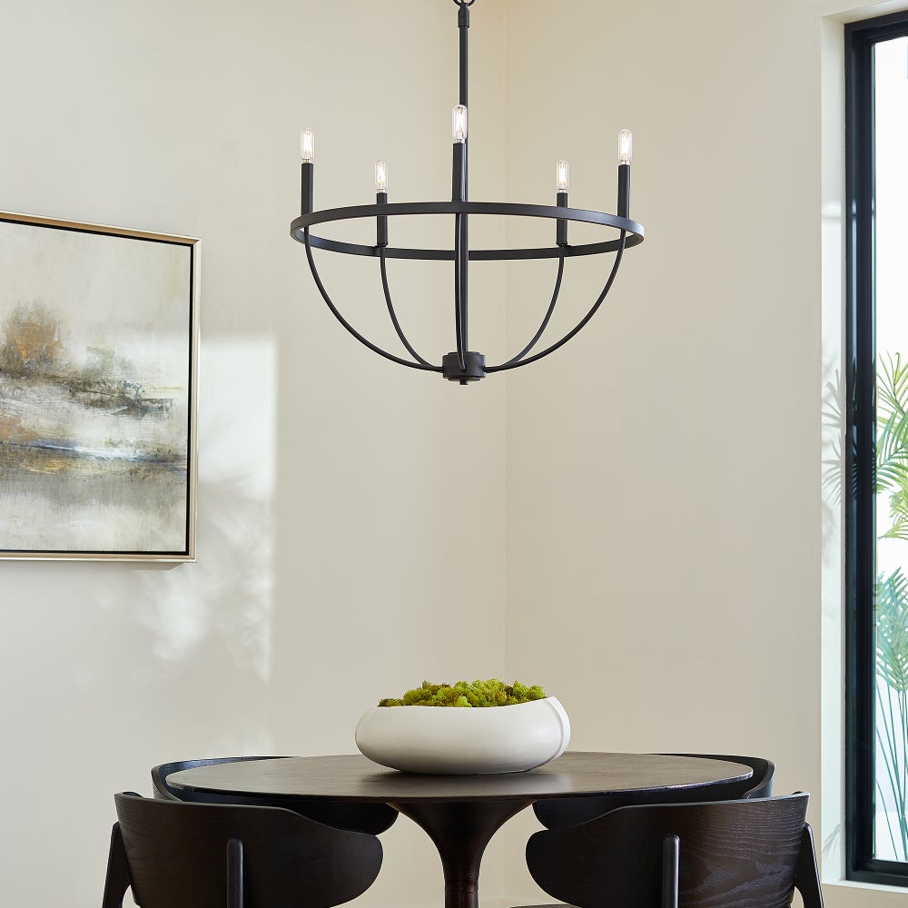 Tribute 5-Light Chandelier - Matte Black