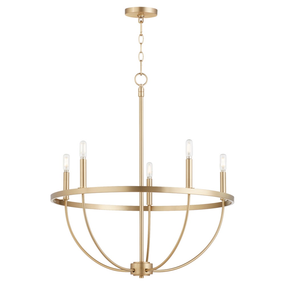 Tribute 5-Light Chandelier - Aged Brass
