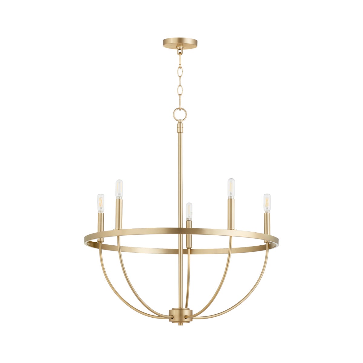 Tribute 5-Light Chandelier - Aged Brass