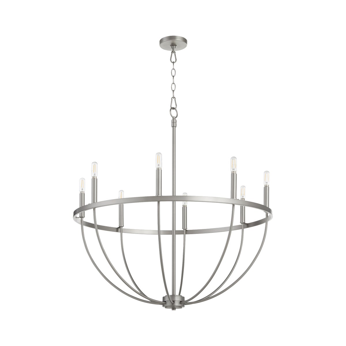 Tribute 8-Light Chandelier - Satin Nickel