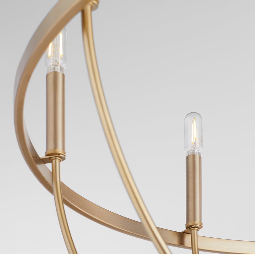 Tribute 8-Light Chandelier - Aged Brass