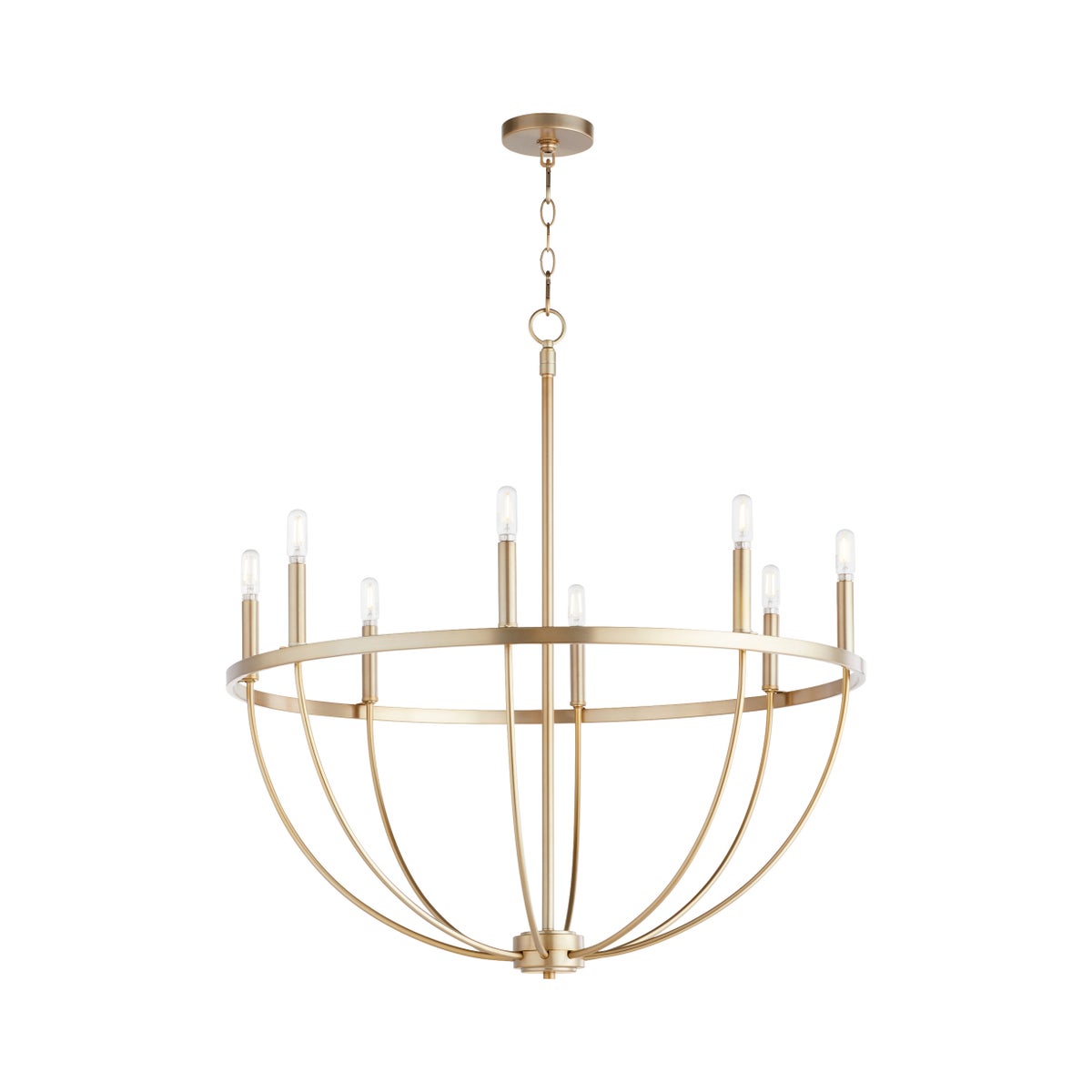 Tribute 8-Light Chandelier - Aged Brass
