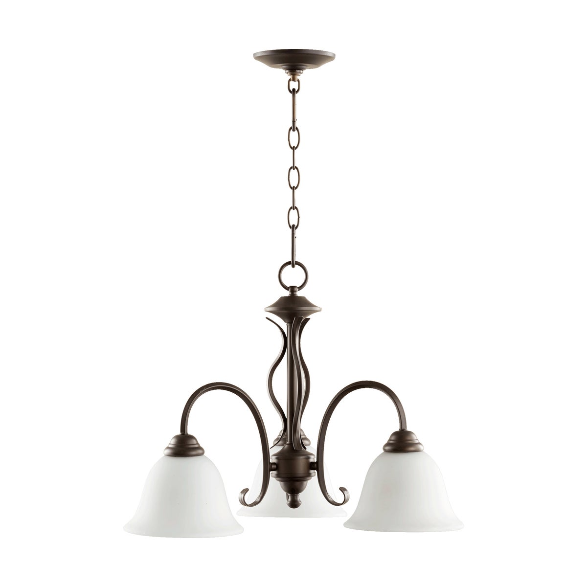 Spencer 3 Light Transitional Oiled Bronze Chandelier