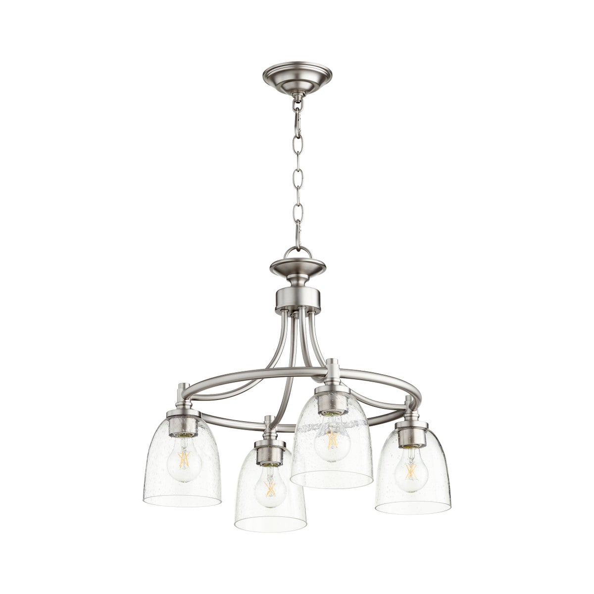 Rossington 4 Light Transitional Satin Nickel Chandelier