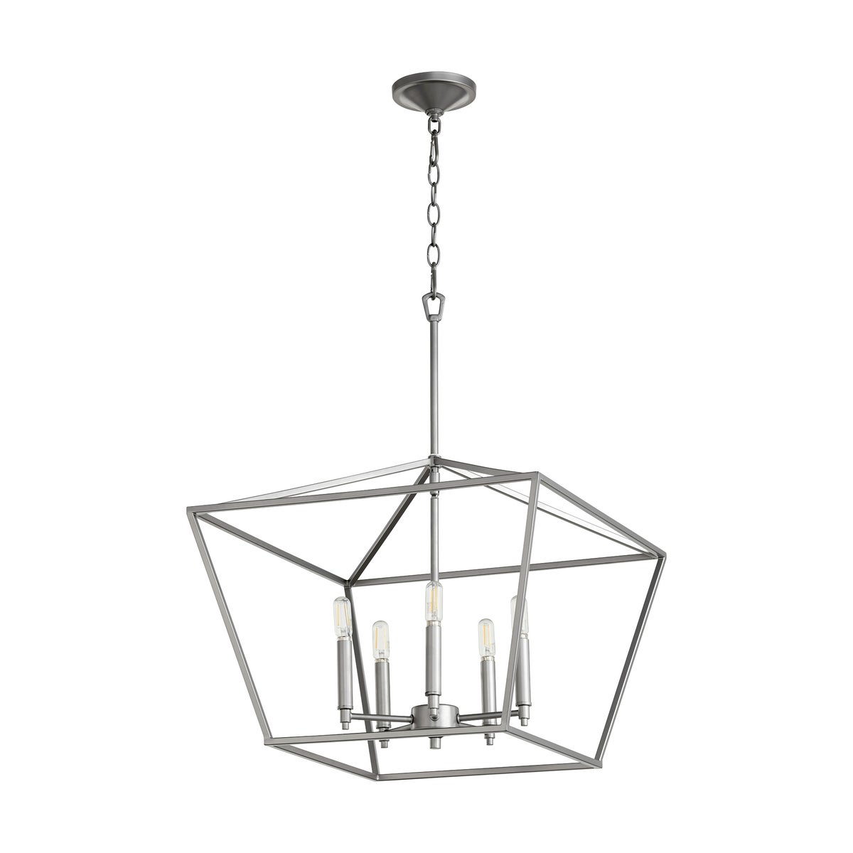 Gabriel 5 Light Traditional Classic Nickel Chandelier