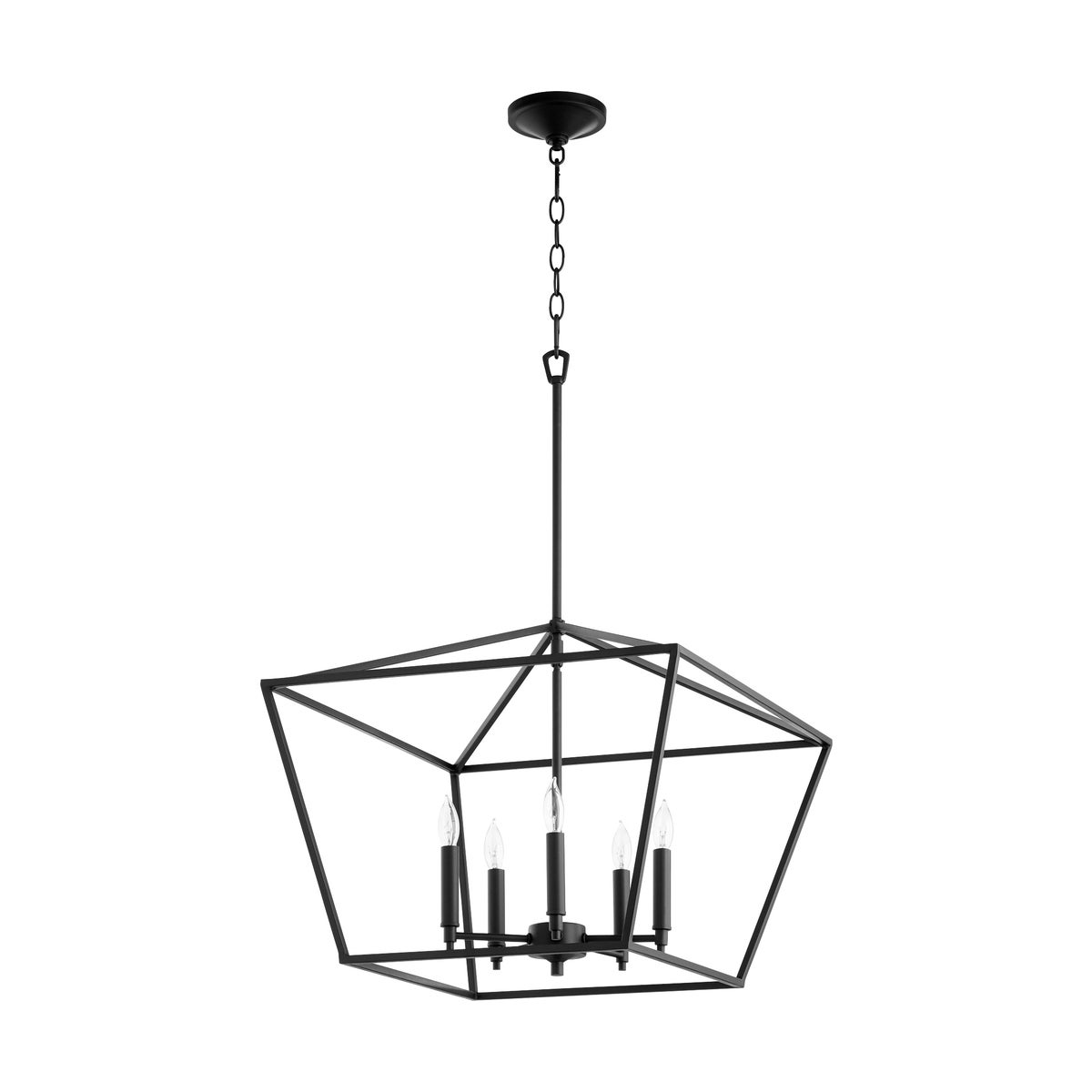 Gabriel 5 Light Traditional Black Chandelier