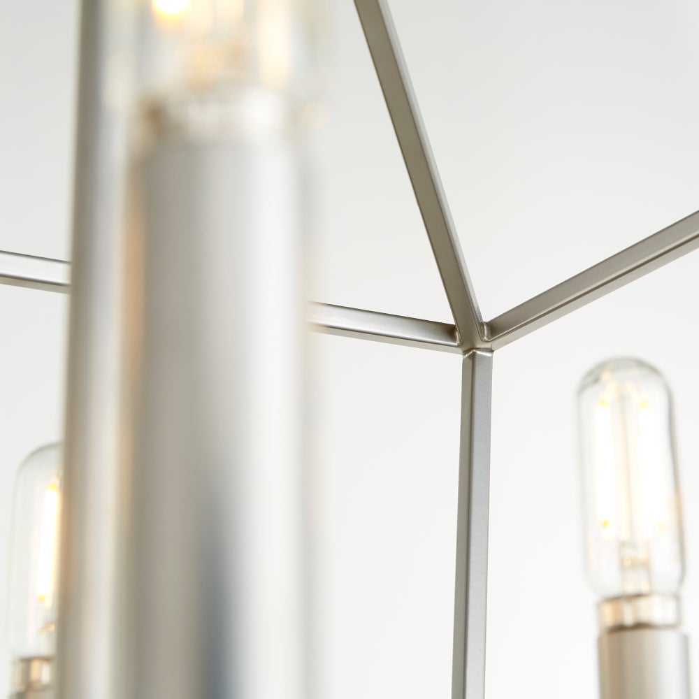 Gabriel 6 Light Traditional Classic Nickel Chandelier