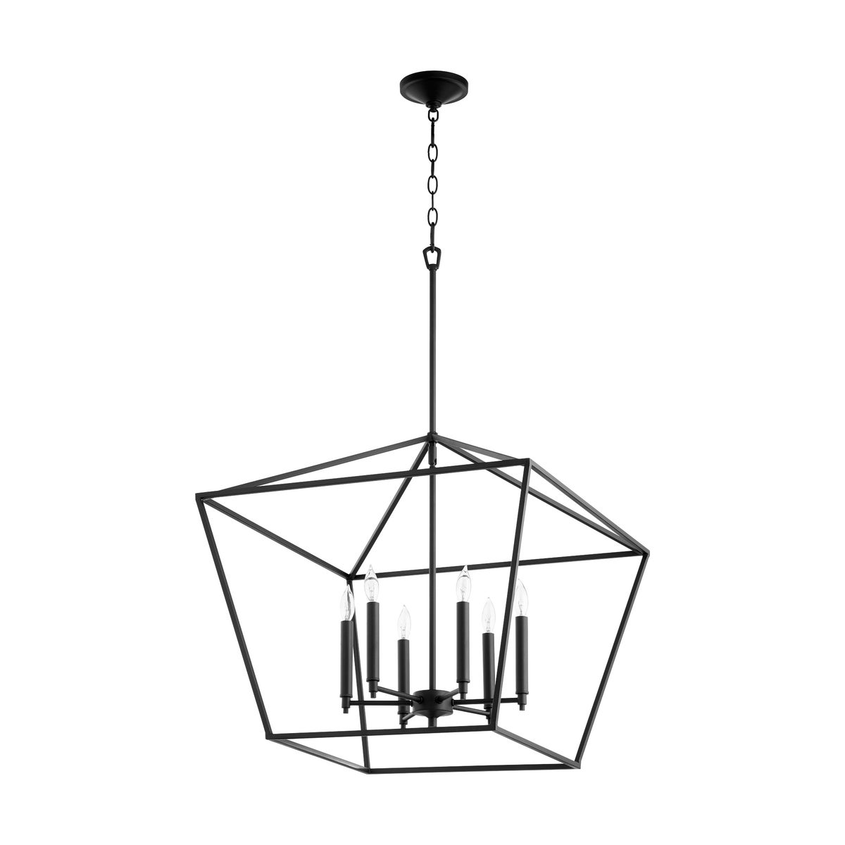 Gabriel 6 Light Traditional Black Chandelier