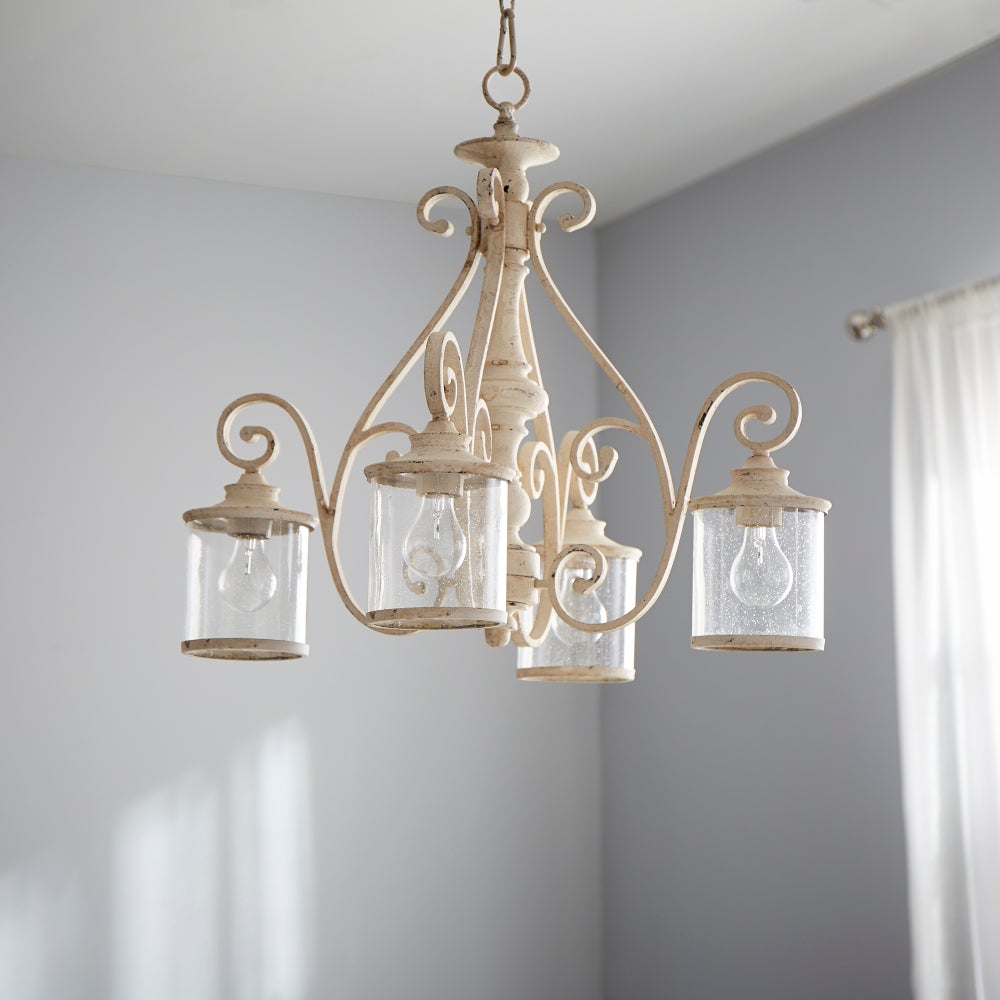 San Miguel 4 Light Traditional Persian White Chandelier