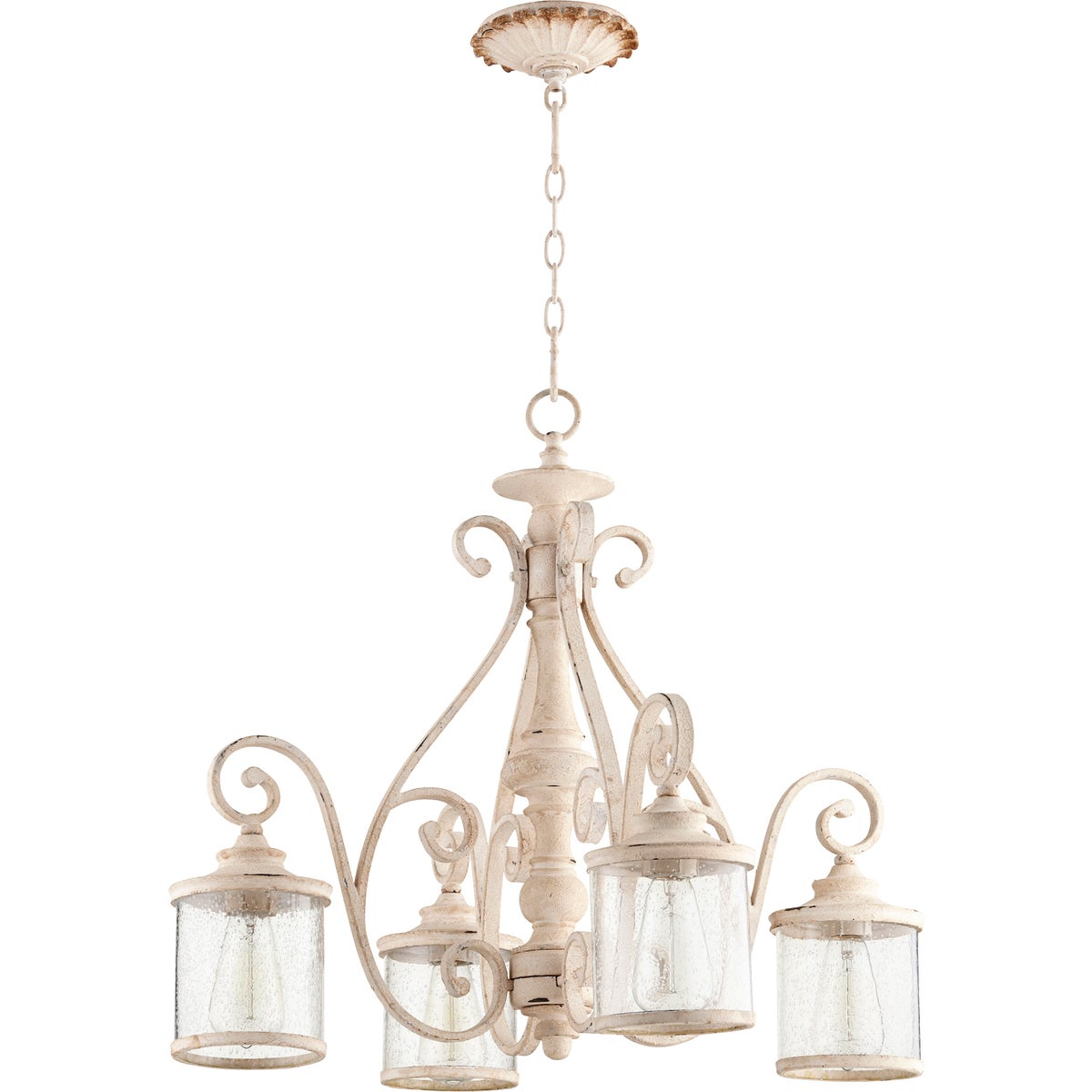 San Miguel 4 Light Traditional Persian White Chandelier