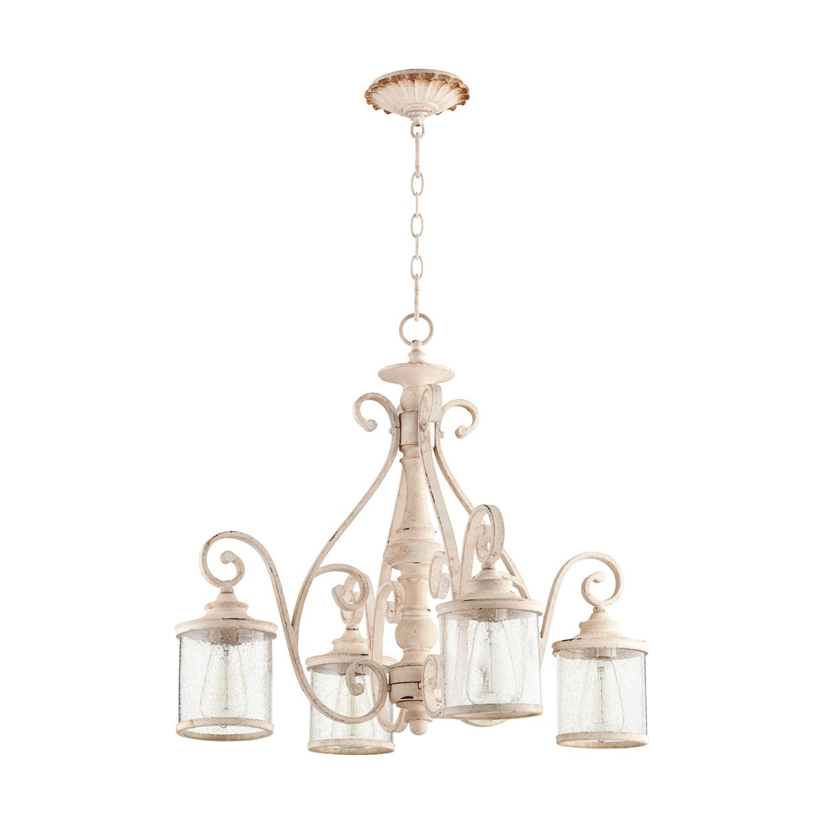 San Miguel 4 Light Traditional Persian White Chandelier