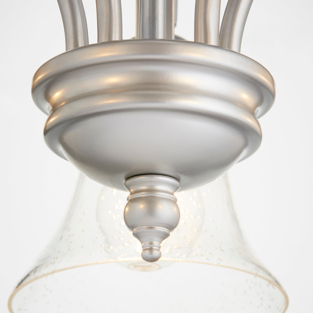 Aspen 5 Light Transitional Classic Nickel Chandelier