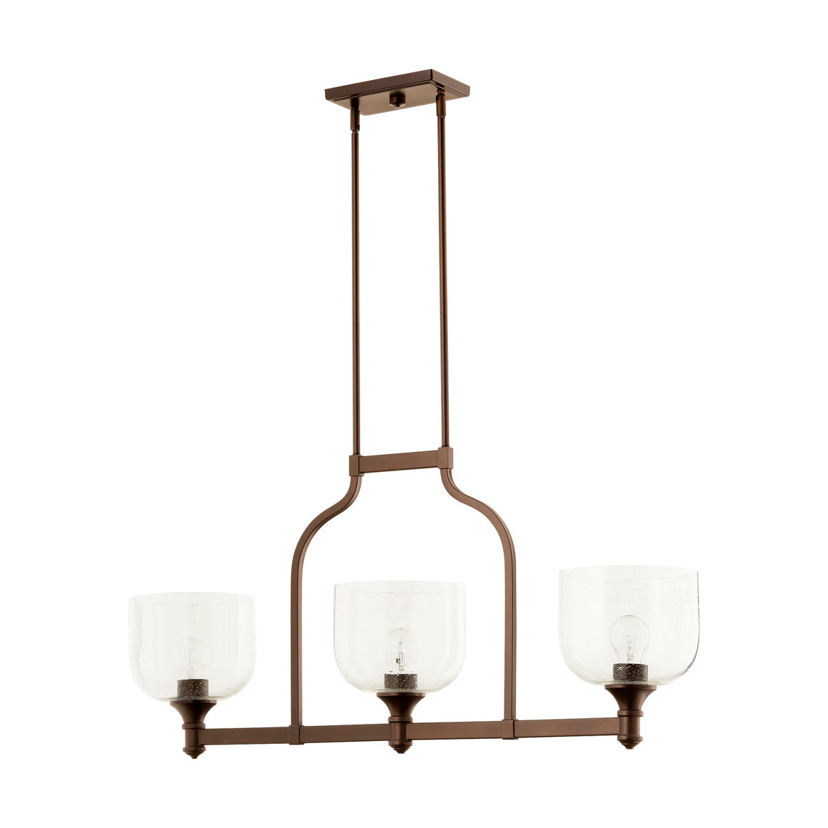 Richmond 3 Light Traditional Oiled Bronze Linear Pendant