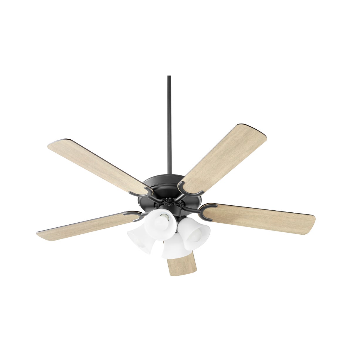 Virtue 52" Matte Black Transitional Ceiling Fan