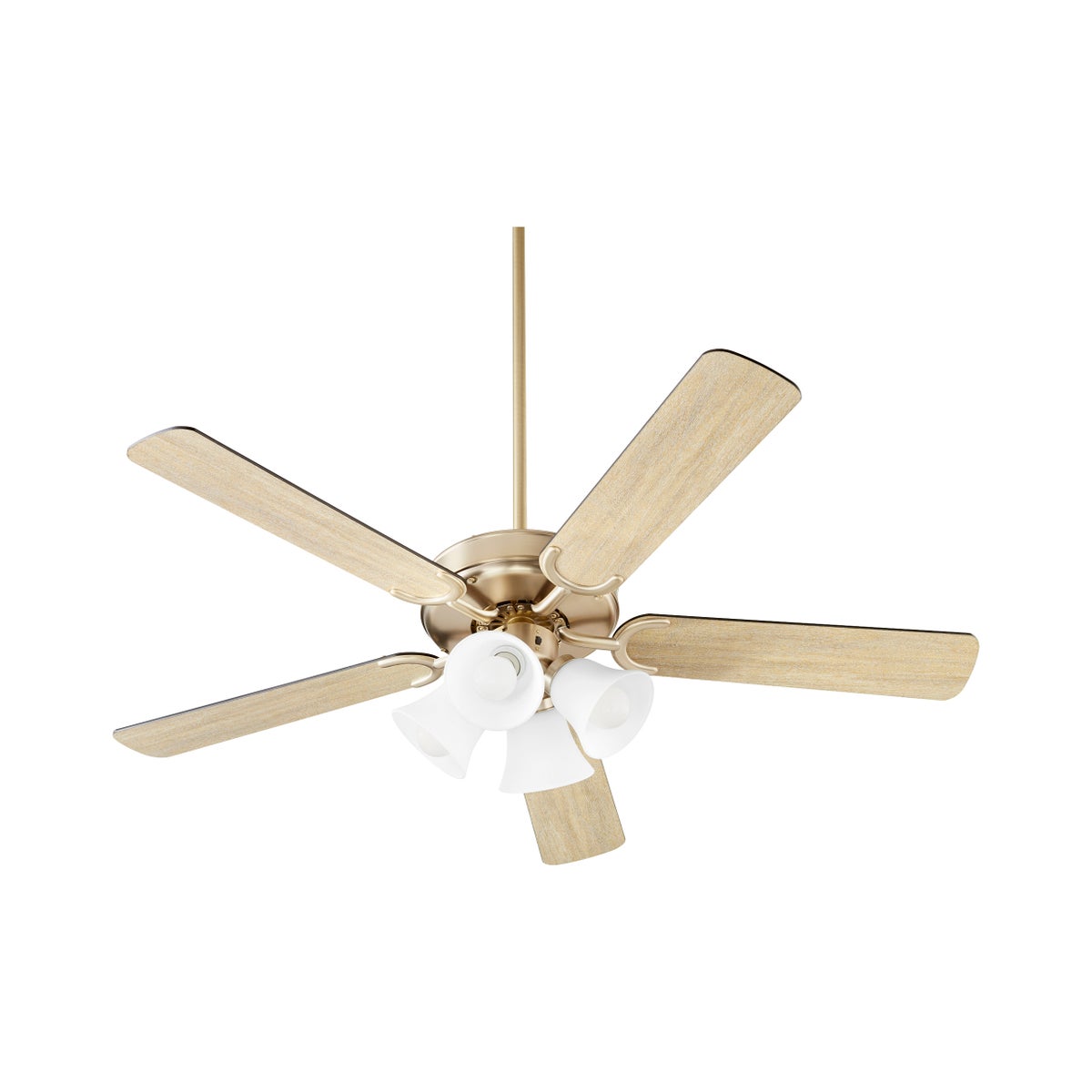 Virtue 52" Aged Brass Transitional Ceiling Fan