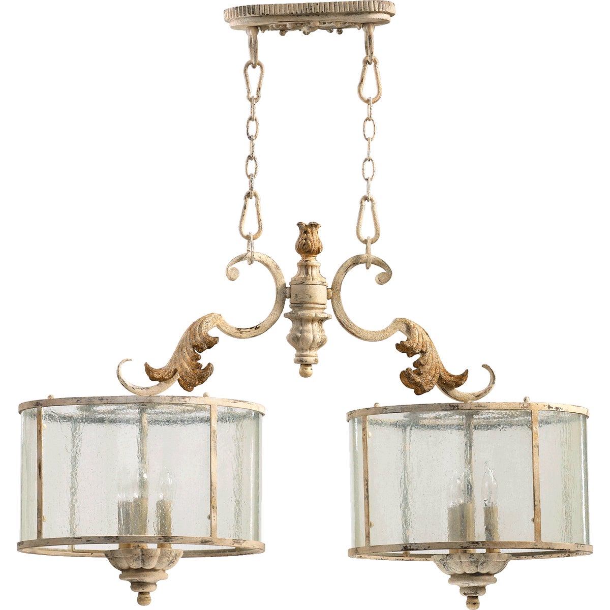 Florence 6 Light Traditional Persian White Linear Pendant