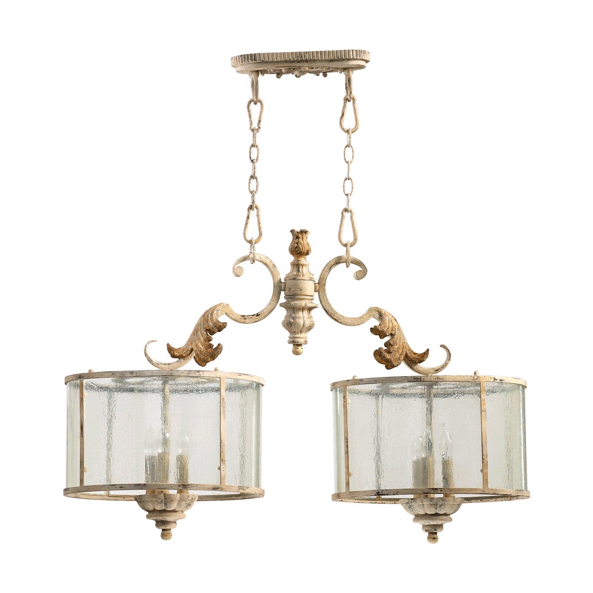 Florence 6 Light Traditional Persian White Linear Pendant